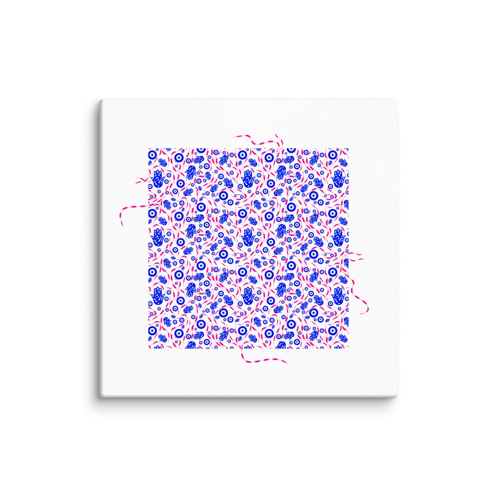 Modern Islamic-inspired artwork featuring a symbolic Turkish eye design, highlighting mindfulness and intention without claims of protection.